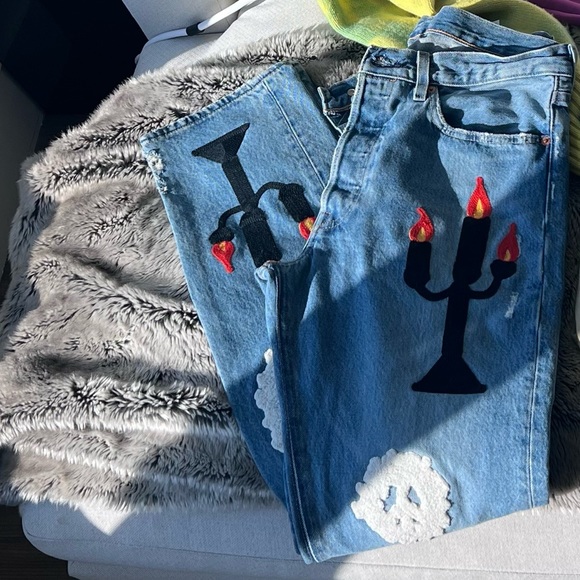 Denim Tears × Virgil Abloh "Message in a Tear" Jeans - Picture 3 of 4